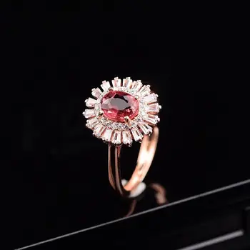 

Rubellite ring jewelry bague bijoux femme anillos de plata 925 de ley mujer aliança takıs de namoro plata juwelen joyería anel