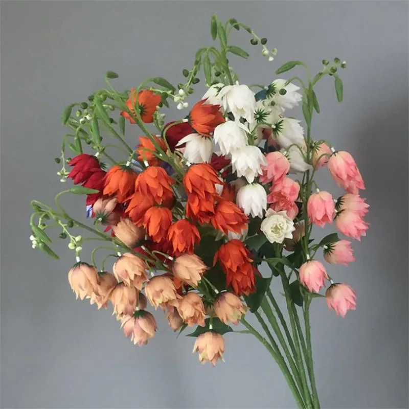 Искусственные цветы 7 шт. искусственный ствол Cymbidium длиной 33 46