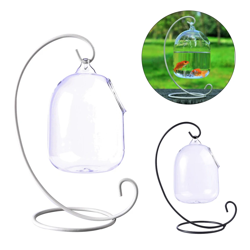Creative Clear15cm Height Hanging Glass Aquarium Fish Bowl Fish Tank Flower Plant Vase With 23cm Height 1 Creative Clear15cm Height Hanging Glass Aquarium Fish Bowl Fish Tank Flower Plant Vase With 23cm Height 4