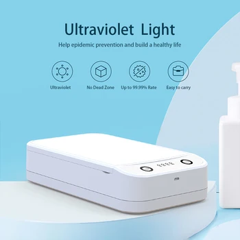 

UB01A Multi-functional UV Light Lamp Box Cleaner Portable Ultraviolet Lights Case Aromatherapy for Mask Smartphones Jewelry