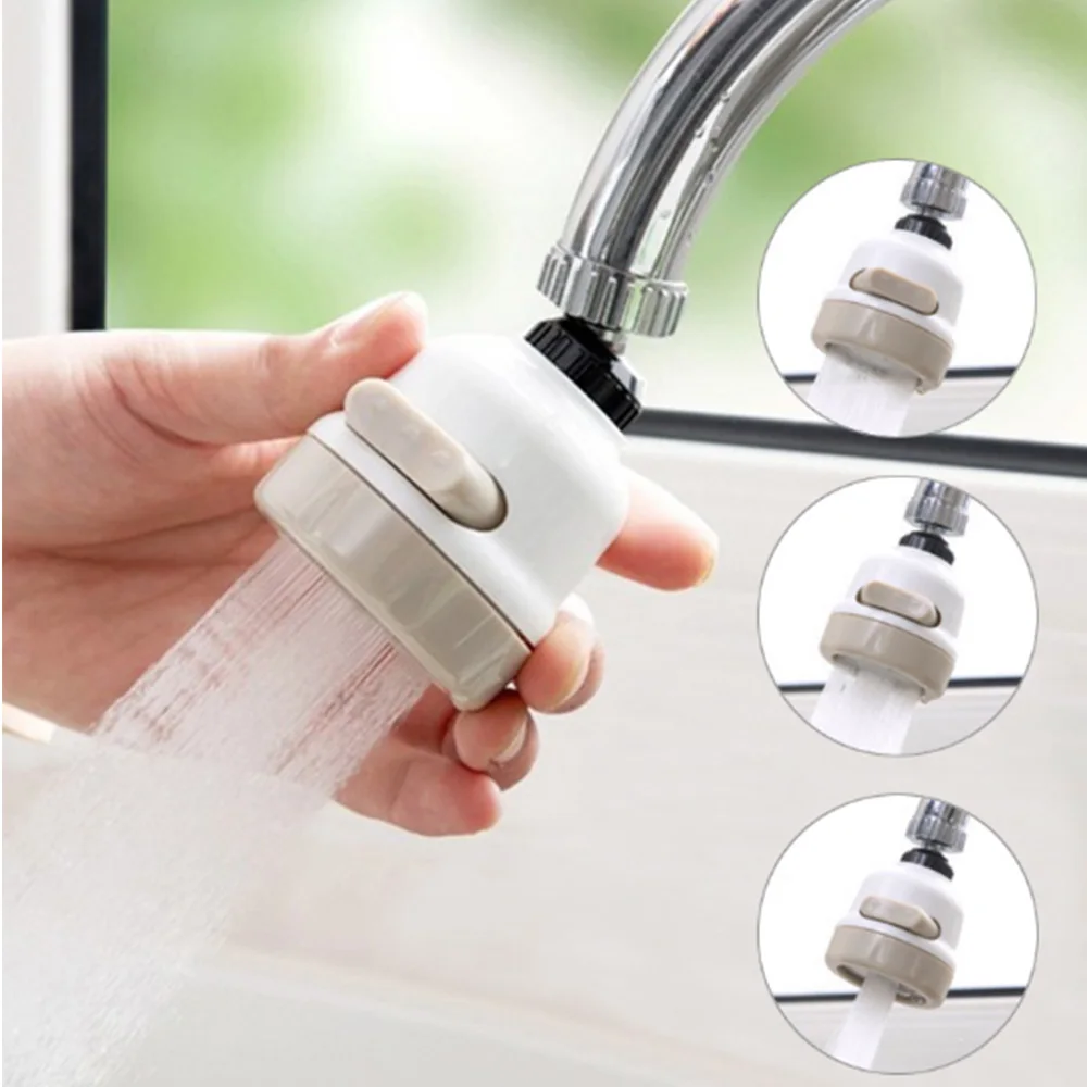 360 Rotate Tap Bubbler Connector Faucet Aerator 3-Stop Mode Water Diffuser Swivel Faucet Nozzle Shower Head Nozzle Dropshipping