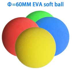 Vibrant Soft Light Toy Golf Balls - Set of 4 EVA Foam Sponge Balls in Red, Yellow, Blue, and Green (6cm softballs 4pcs C)