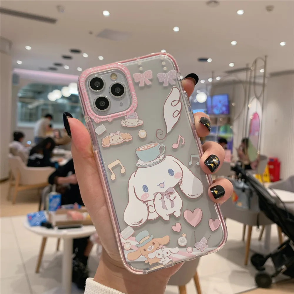 Аниме Cinnamoroll Собака из трех частей прозрачный ТПУ чехол для телефона iphone 11 Pro Max 6