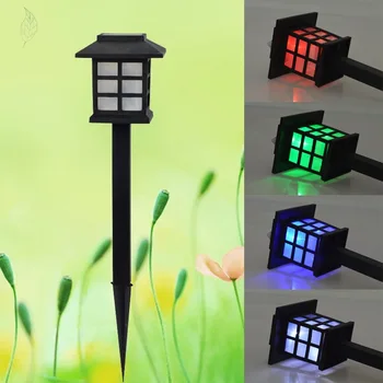 

2 PCs Retro Palace Solar Lawn Lamp Outdoor LED Garden Decorative Lights Chinese Style Garden Lamp
