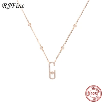 

925 sterling silver mobile necklace female niche design sense elegant movable transfer choker Fine famous brand Jewelry