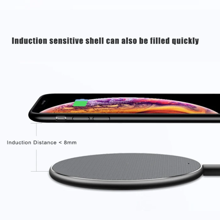 Быстрое Qi Беспроводное зарядное устройство док-станция зарядка алюминиевый коврик портативный для iPhone11 Pro XS Max Xs X OE88