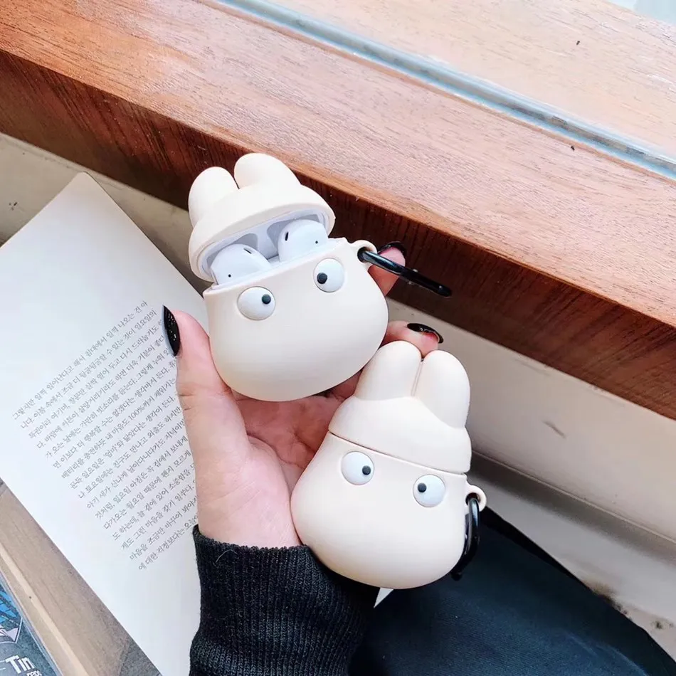 Милый чехол для наушников Airpods 2 Чехол мультяшный Кот помидор Apple Air pods силиконовый