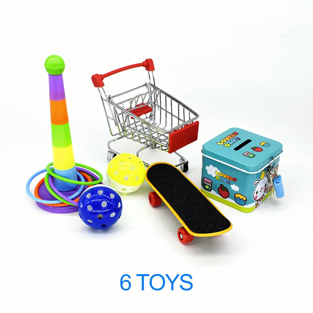 

Pet Bird Toy New Parrot Bird Toy Combination Set Product Ring Skateboard Cart Ball Bite Training Interactive Equipment