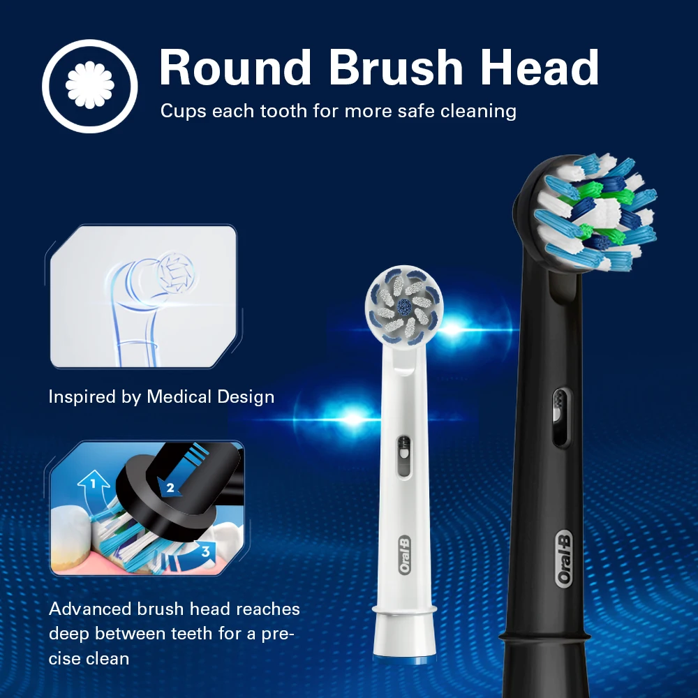 Oral B Electric Toothbrush Rechargeable Teeth Whitening PRO4000 3D Smart Ultrasonic Toothbrush 2 Replacement Brush Teeth Heads Oral B Electric Toothbrush Rechargeable Teeth Whitening PRO4000 3D Smart Ultrasonic Toothbrush 2 Replacement Brush Teeth Heads