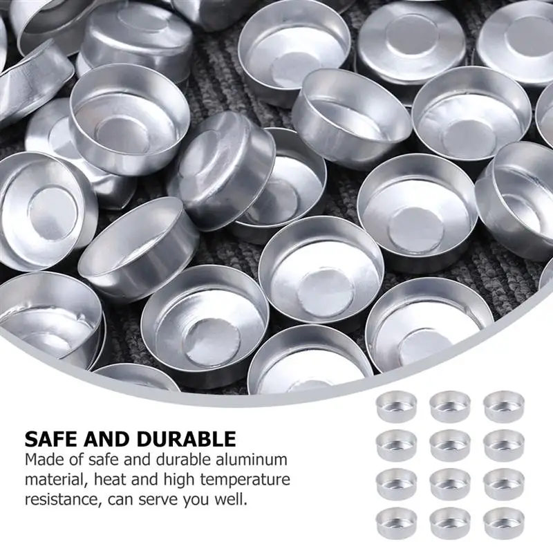 100/200/300/500pcs Practical Tea Light Tins Aluminum Empty Case Candle Making Containers Container | Дом и сад