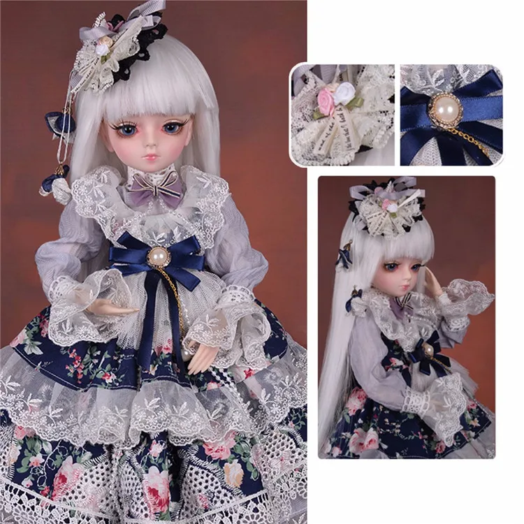 BJD 45 см шарнирная кукла красивые большие глаза BJD кукла с свадебным платьем макияж ручной работы красивая принцесса девочка игрушки подарок