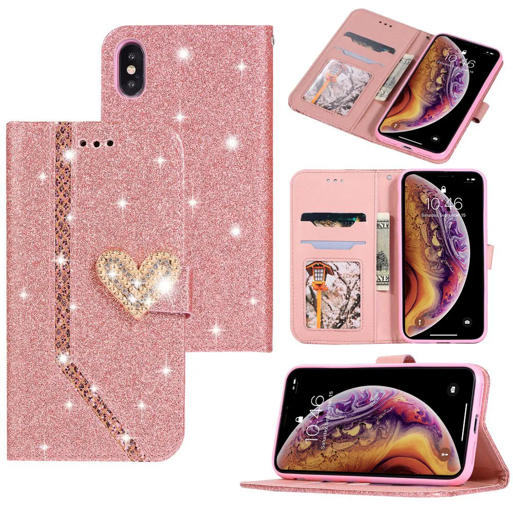 LAPOPNUT флип-чехол для Iphone 11 Pro Xs Max Xr X 7 8 Plus 6 6s 5 5S SE кошелек Премиум блестящий кожаный держатель для карт чехол