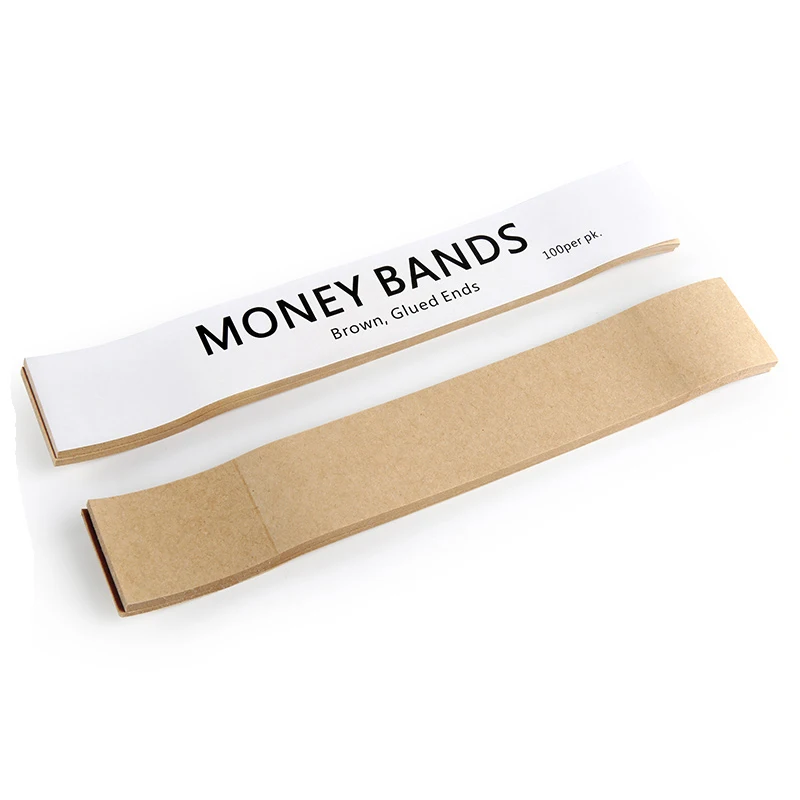 Natural Kraft Brown No Denomination Currency Bands/ Straps Bundles