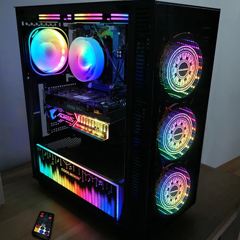COOLMOON RGB бесконечный светильник 12 см двухсторонний излучающий шасси декоративный