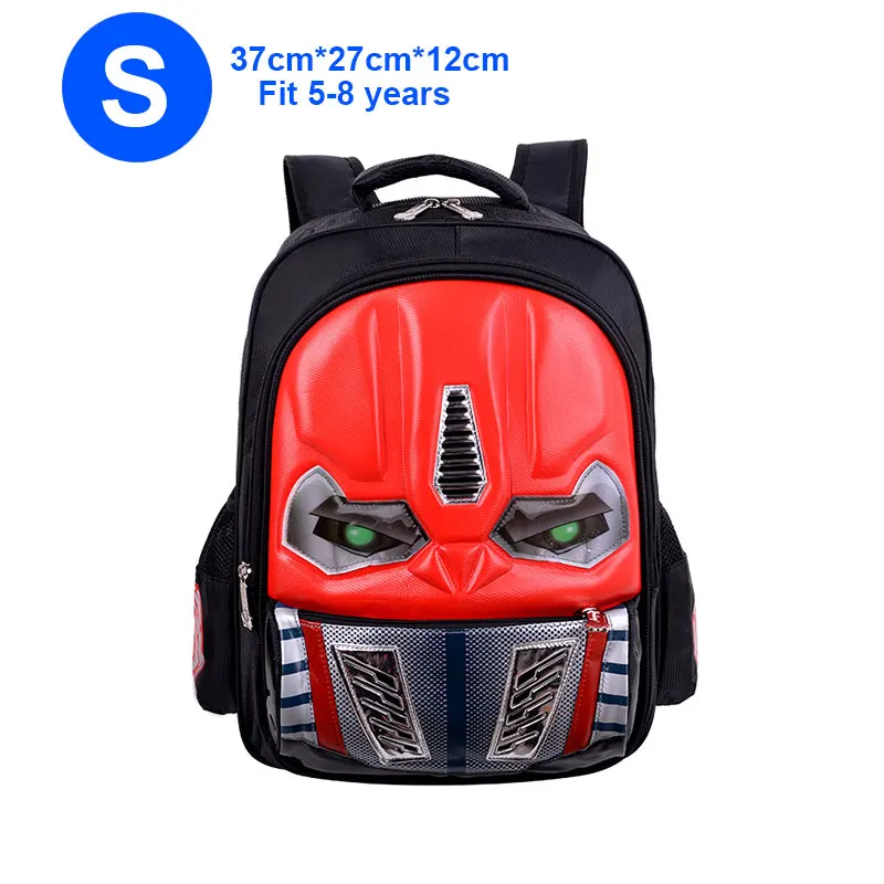 small size red Трансформеры, детские школьные сумки, Детский рюкзак для детского сада, физиологический модный рюкзак, Детская сумка, школьная сумка - Цвет: small size red