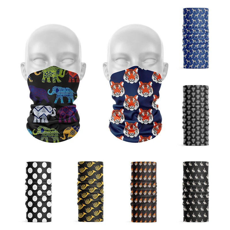 Funny Cartoon Intensive Repeating Pattern 3D Scarf For Women Magic Sports Cover Headwear Outdoor Cycling Dustproof Men's Bandana