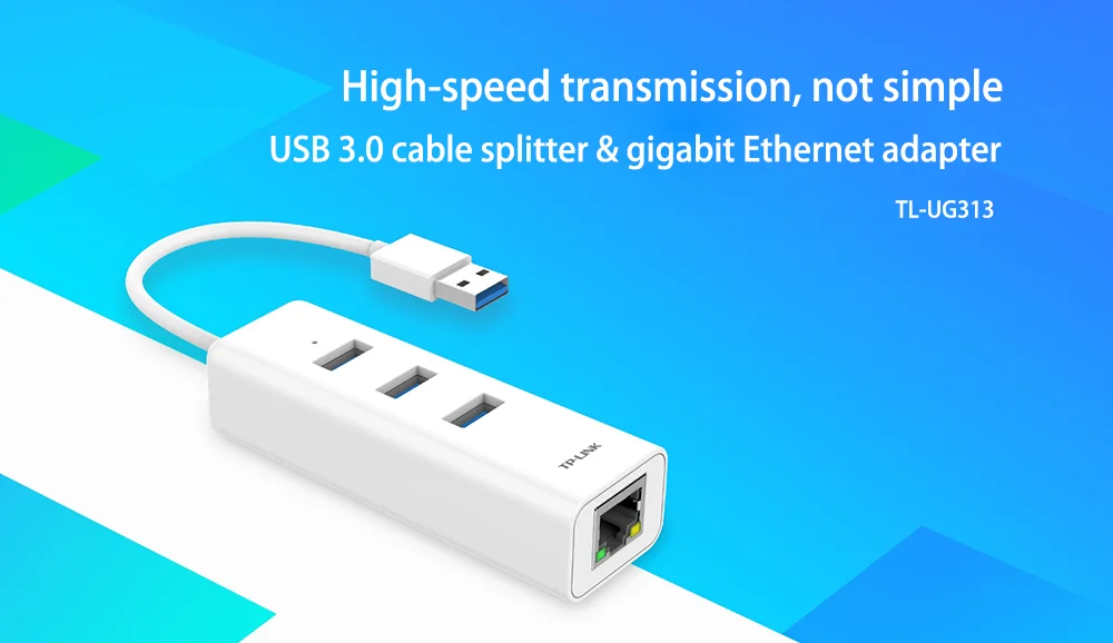TP-LINK TL-UG313 Внешний USB 3,0 проводной Ethernet сетевой адаптер USB 10/100/1000M Ethernet RJ45 Lan для Windows/MAC/Linux