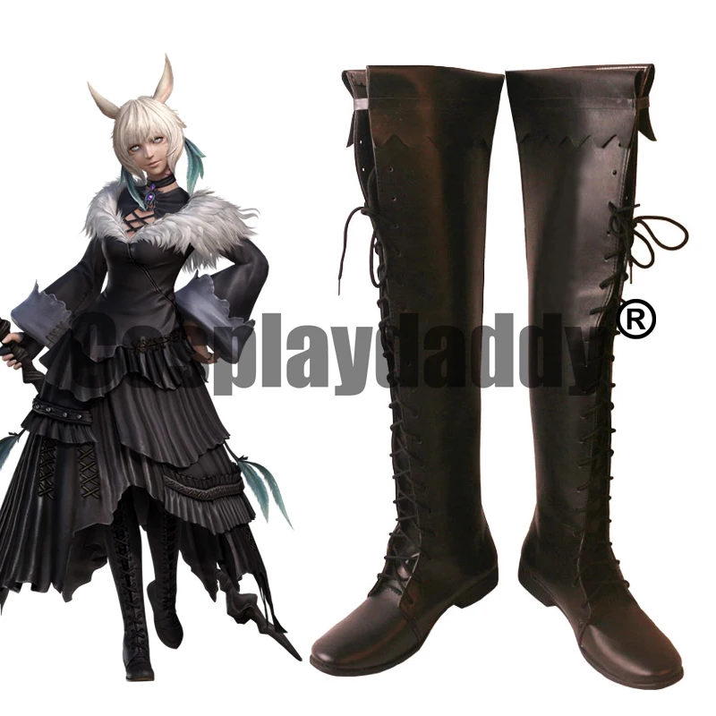 

Final Fantasy XIV: Shadowbringers FFXIV Y'shtola Rhul Shtola Master Matoya Version 5.0 Game Cosplay Shoes Tall Boots S008