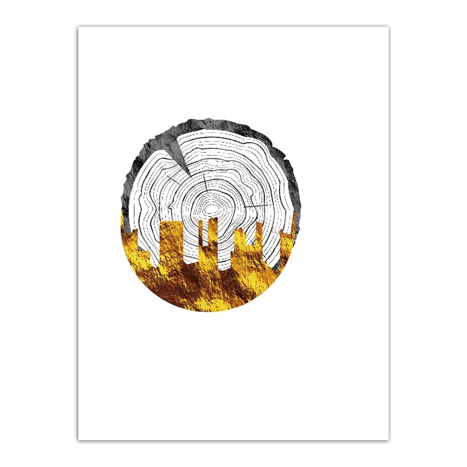 

Home Decoration Prints Nordic Pictures Tree Rings Wall Art Simple Modular Canvas Painting Poster Modern For Bedside Decor