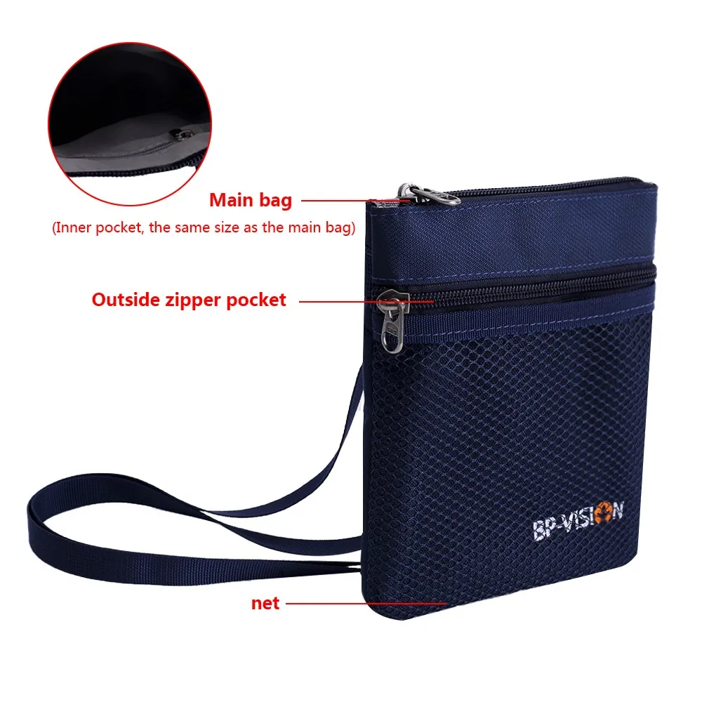 Outdoor Anti-Theft Card Phone Storage Bag Passport Key Holder Wallet Neck Lanyard Travel Sports Crossbody Bag EDC Pouch