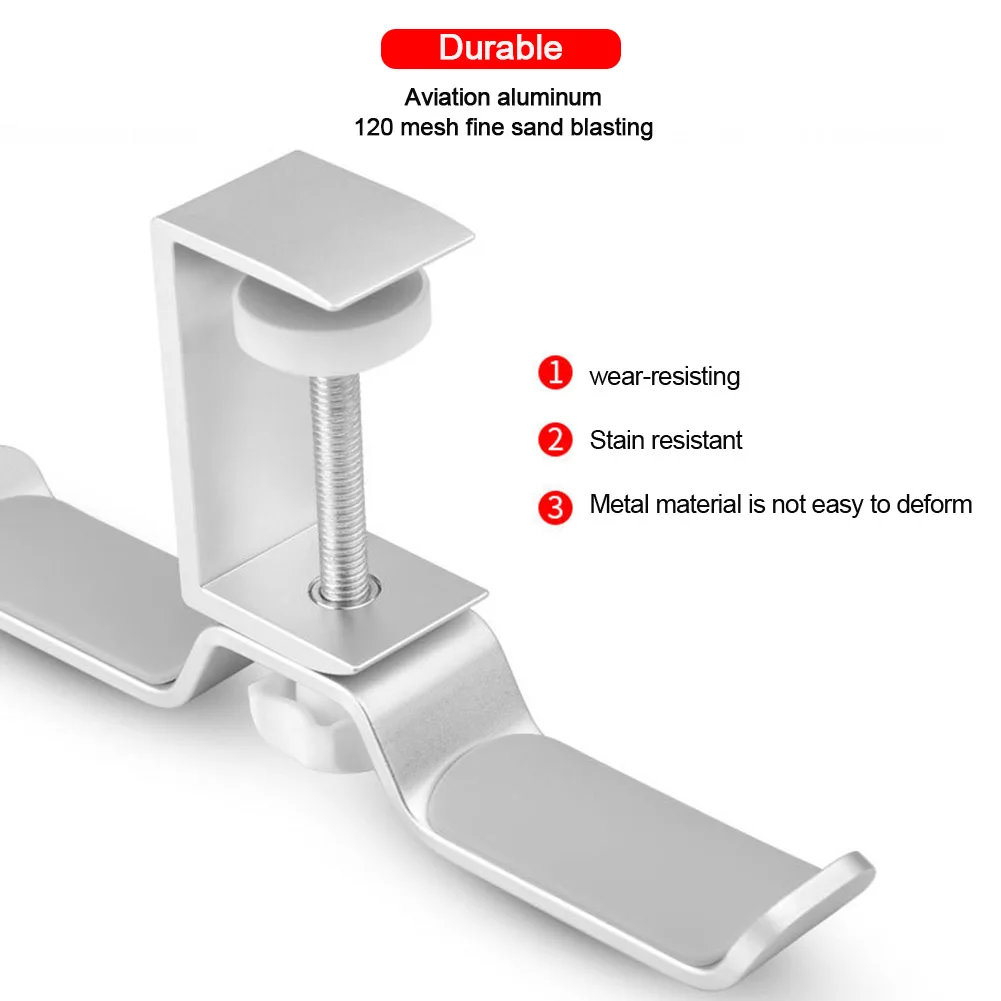 Desk Holder Adjustable Clamp Headphone Stand Rotatable Hanger Portable Aluminum Alloy Multifunctional Anti Scratch Display Rack