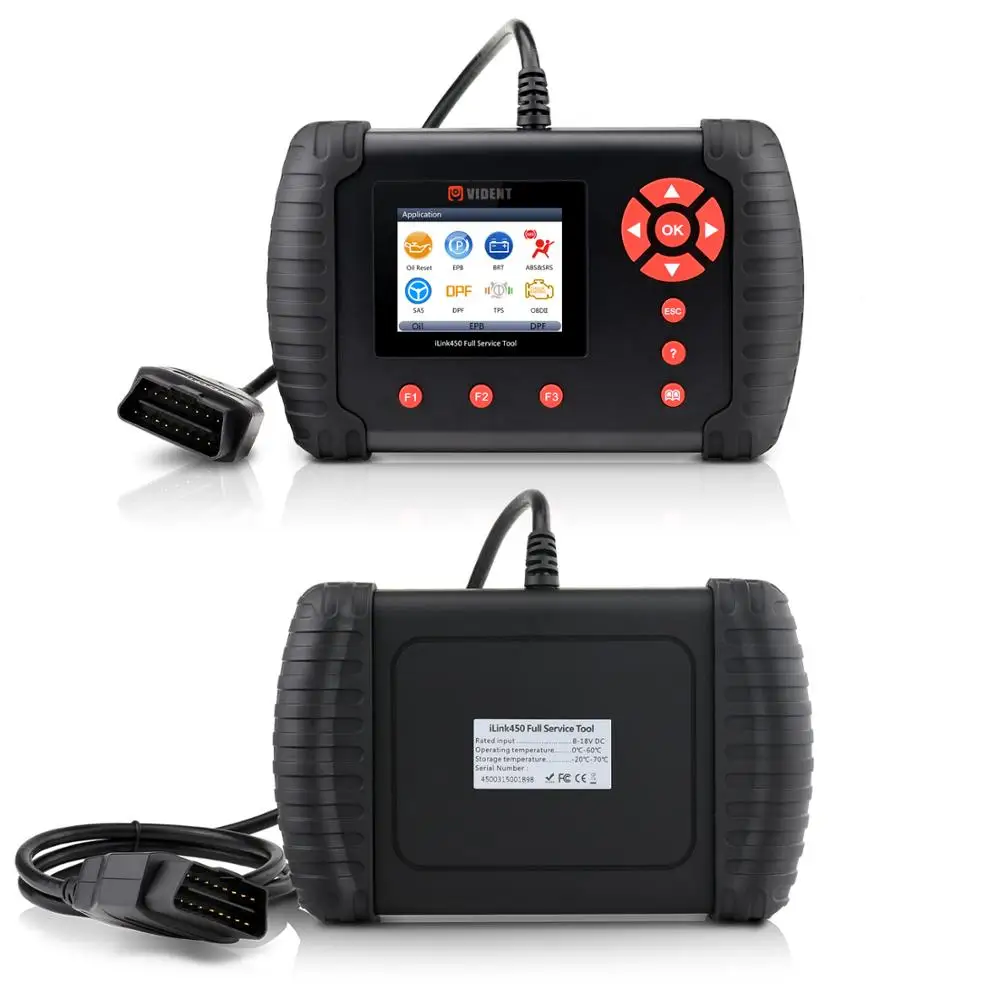 Vident iLink450 OBD2 автомобильный диагностический сканер ABS подушка безопасности масляный сервис SAS EPB DPF TBA/TPS батарея конфигурация полный сервис инструменты