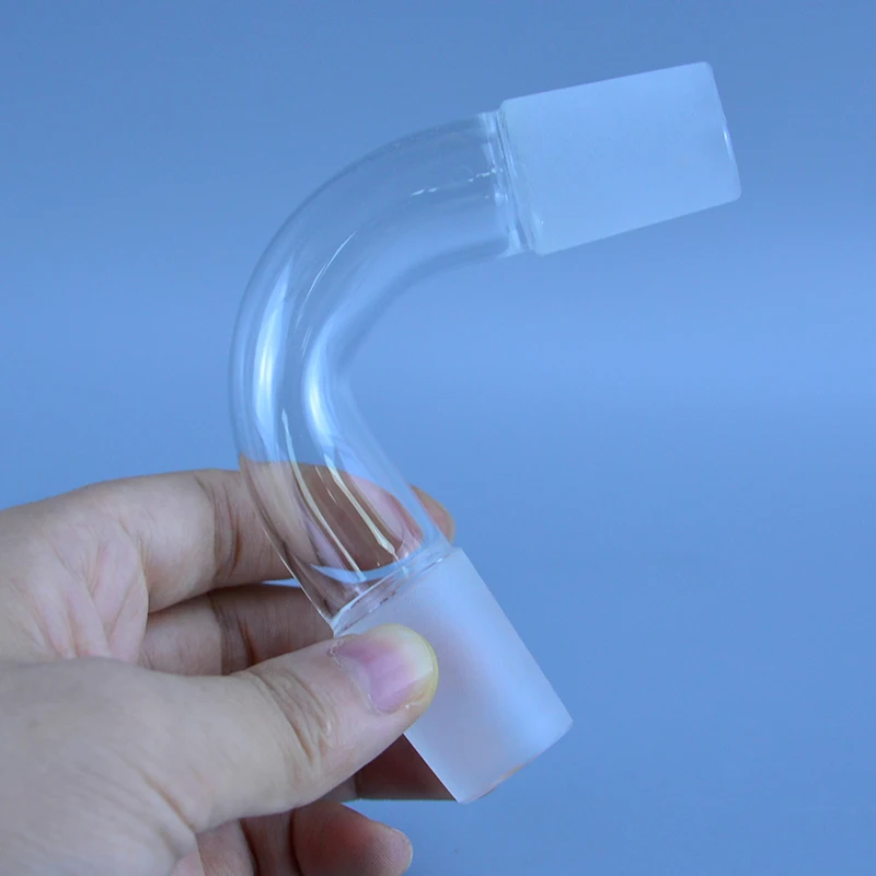 Lab Glass Supplies Lab Glass Adapter Glass Distillation adapter Distilling Head 75 Degrees bend Standard Ground Mouth Standard mouth 24/29 Used for distillation unit