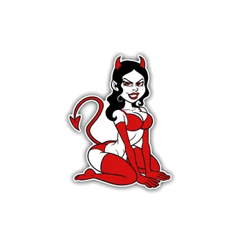 

Dawasaru Woman Devil Sexy Car Sticker Personalized Sunscreen Decal Laptop Suitcase Motorcycle Auto Decoration PVC,13cm*10cm