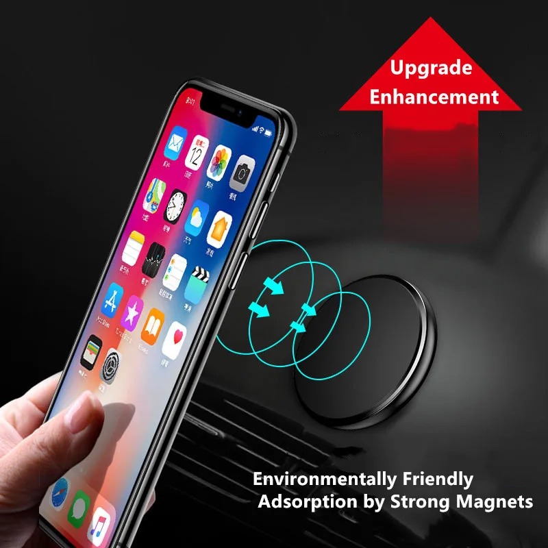 Магнитный автомобильный держатель, крепление на приборную панель, кронштейн, держатель для мобильного телефона, подставка, магнит для iPhone 11, samsung, Xiaomi, универсальный для стены