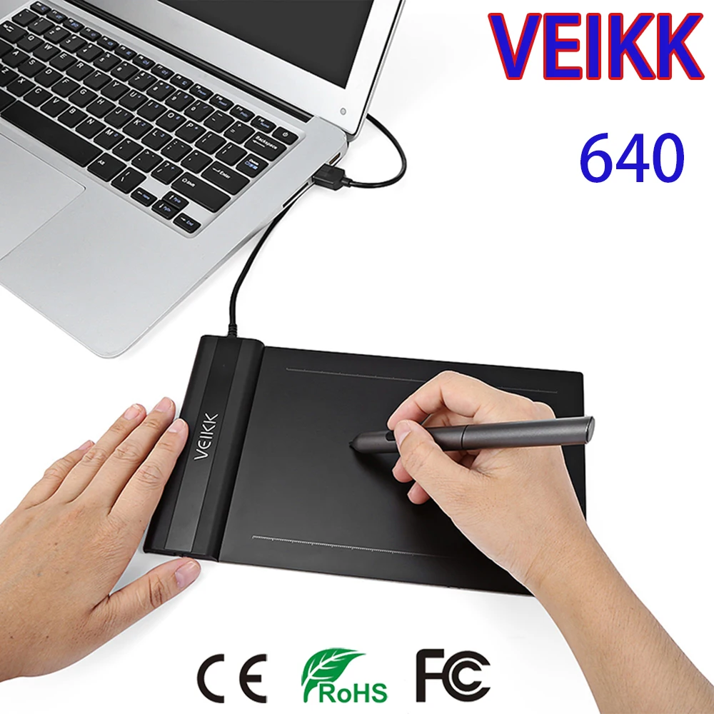 640 планшет для рисования 5080lpi цифровая ручка 8192 уровень давления бессенсорная без батареи ручка с 2 ярлыками для рисования дизайн