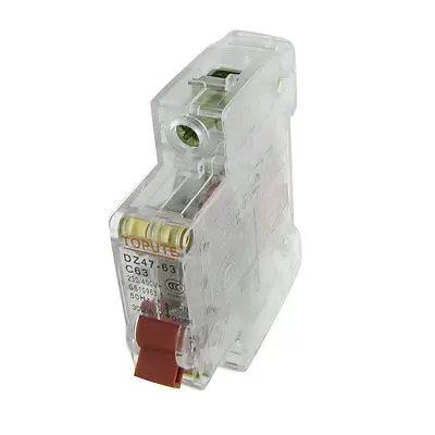 AC 230V 400V 63A 1P Прозрачный миниатюрный мини-выключатель