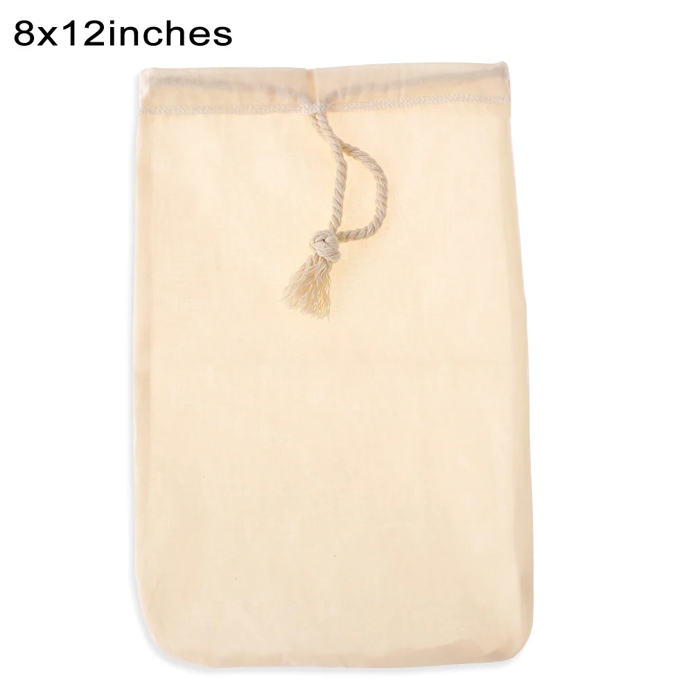 Sac de lait de noix réutilisable, passoire en nylon à maille fine, étamine,  brassage à froid, filtre à café, bière à domicile, 20x30cm - AliExpress