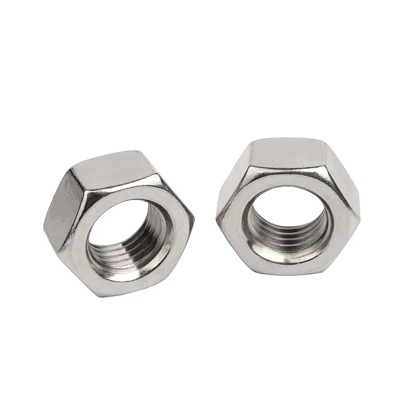 M4-M20 Left Hand Thread Hex Full Nuts Hexagon Nut A2 304 Stainless Steel 
