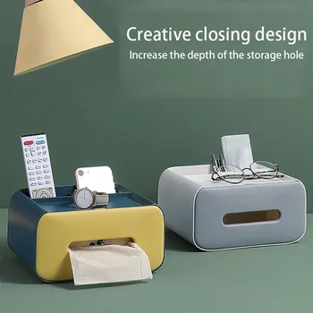 

2020 Nordic Style Multifunctional Plastic Tissue Box Paper Towel Tissue Case Organizer Home Table Decor Household Supplies