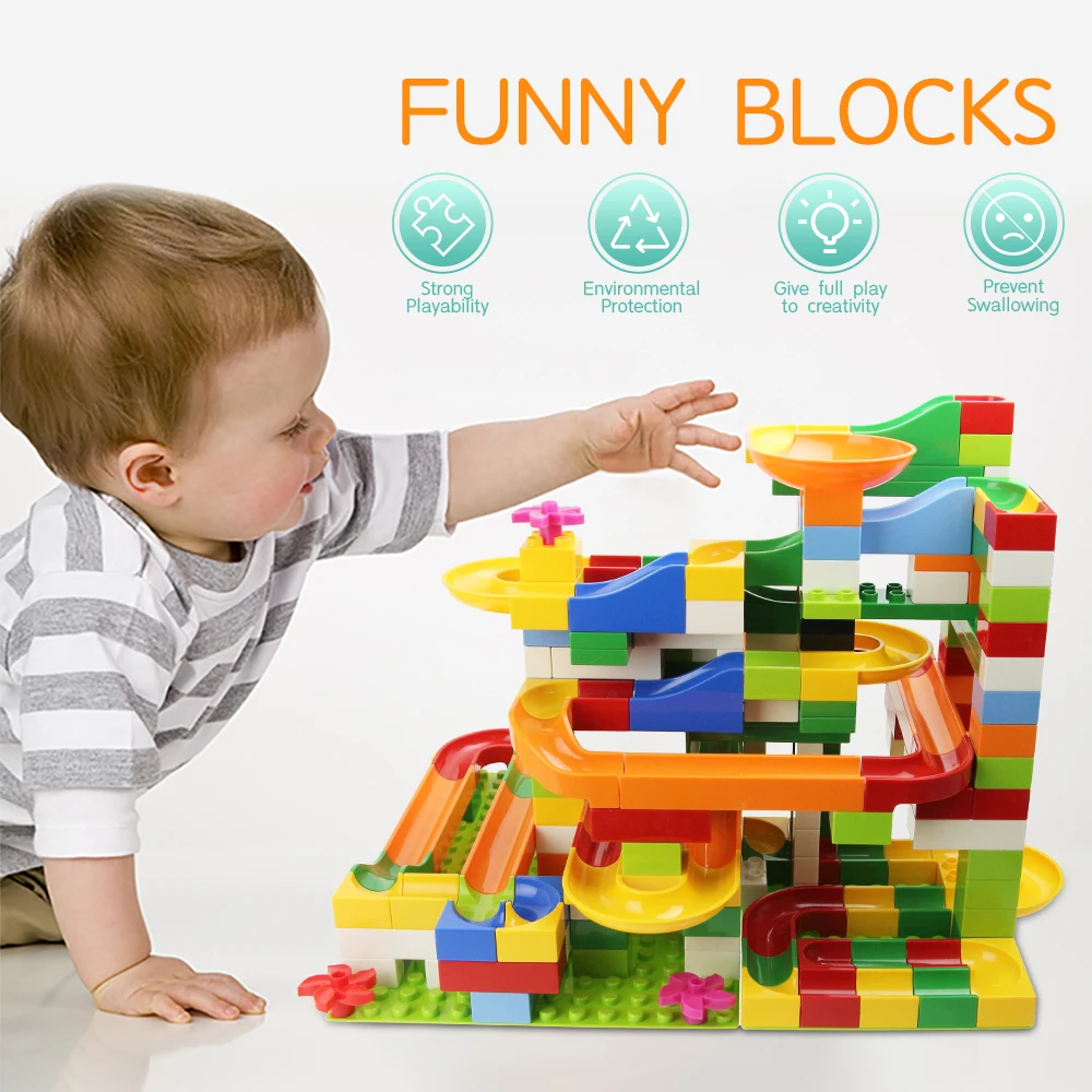 funny blocks marble run