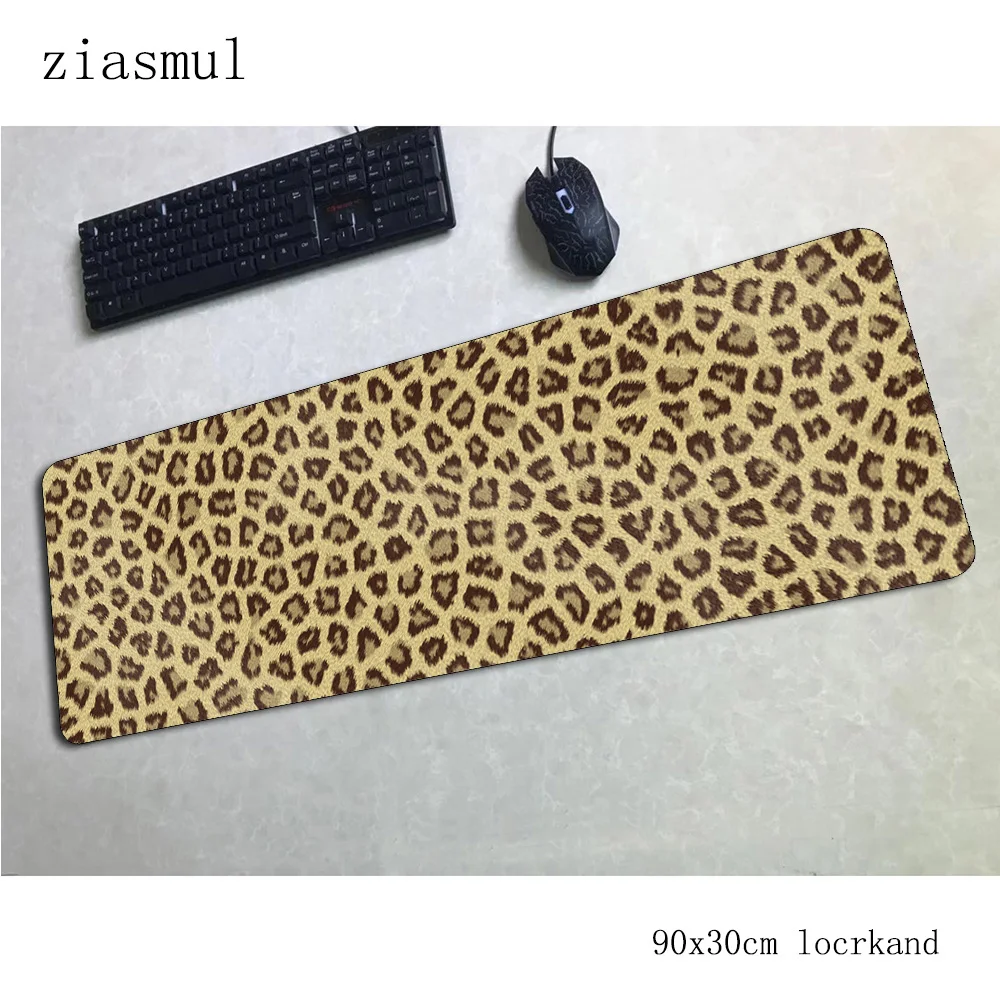Гепард печать padmouse 900x300x3 мм игровой коврик для мыши esports коврик для мыши геймер компьютерный стол с обработанным краем коврик notbook mousemate