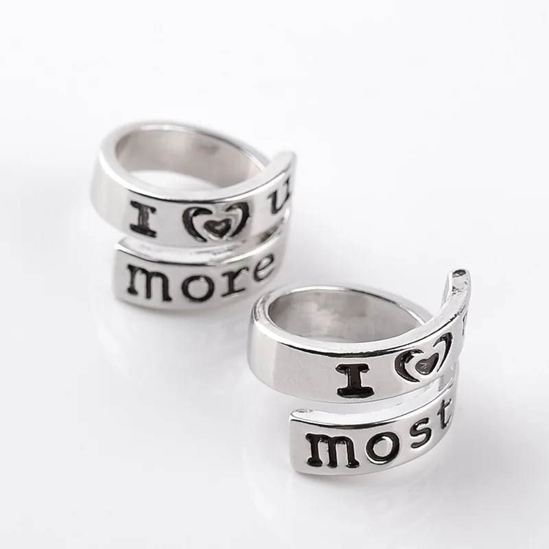 Европа и Америка аксессуары для пар I LOVE You Most& Amp; More Heart Lettered пары кольцо