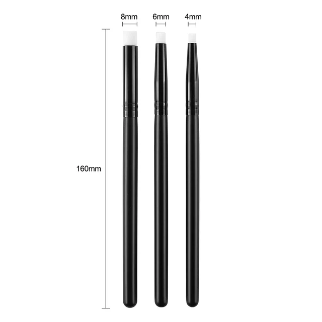 A Bunlde 4 Mm/6 Mm/8 Mm -Es Lapos/Szögletes Mini Részletes Keverési Keféket Készít. - Image 2