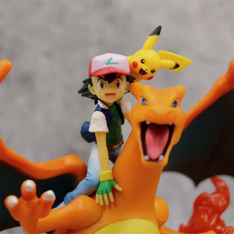 Takara Tomy Аниме Фигурка Эш Кетчум, Пикачу лизардон фигурка модель игрушки покемон фигурка кукла, подарок для девочки для детей