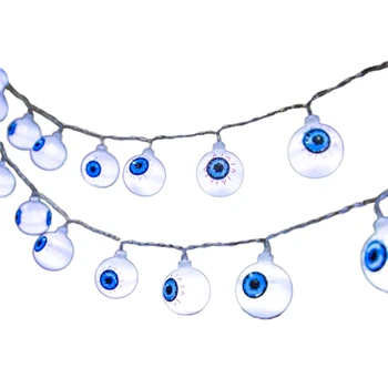 

Halloween String Lights 10 Ft 20 LED White Eyeball Lighting py Room Decoration with for Garden Outdoor Patio