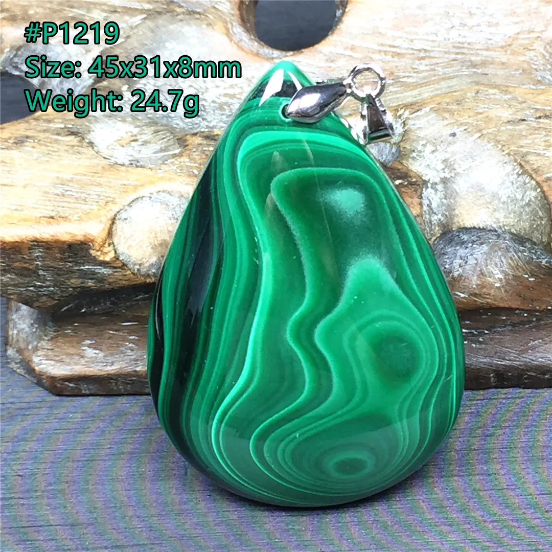 

Natural Green Malachite Chrysocolla Stone Pendant Jewelry For Woman Man Luck Gift Crystal Silver 45x31x8mm Beads Gemstone AAAAA