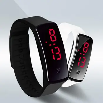 

New Fashion Silicone Band Children LED Digital Wrist Watch Lightweight Sports Bracelet Clock Unisex Men Women Wristband