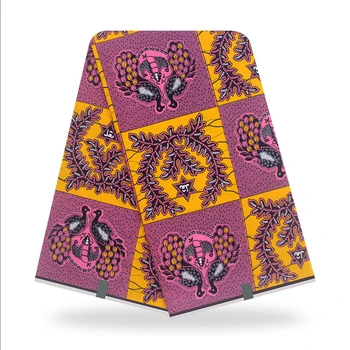 

African Ankara Fabric Original High Quality Pagne Wax Print Fabric Printing 100% Cotton African Nigerian Real Pagne Wax Dress