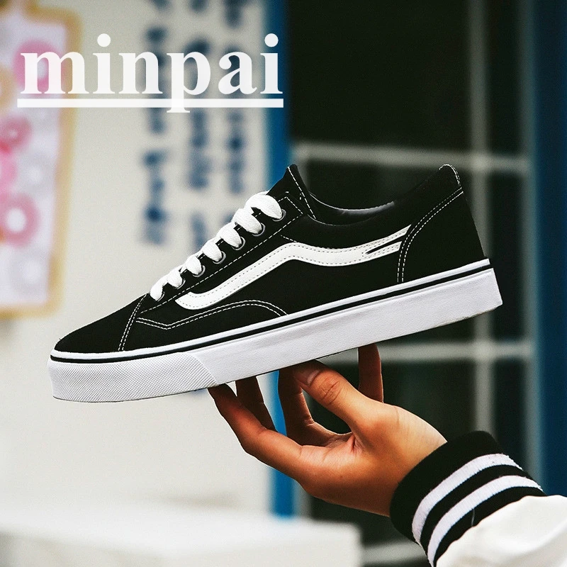 

Spring Men's Casual Canvas Shoes Low Up Summer Skateboard Shoes Air-permeable Sports Student Shoes