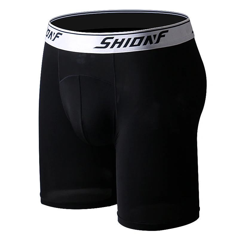 Shionf, 2 шт, прозрачные, опт, высококачественный Молодежный, мужские боксеры, шелк льда, длинные, дышащие, сексуальные, мягкие, боксерские шорты для спорта
