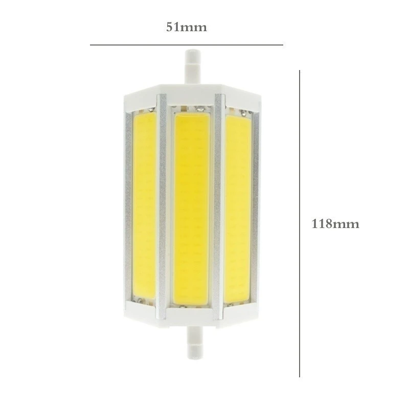 R7S светодиодный лампы прожекторы освещение 78 мм 118 LED прожектор Ac85-265v COB светодиодный Sportlight заменить, 50 Вт, 60 Вт галогенная лампа