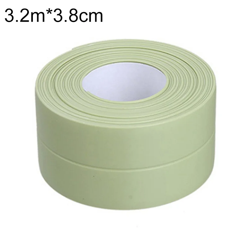3.2mx38mm green Угловая вклейка для щелей клейкая водонепроницаемая Настенная Наклейка для ванной комнаты, кухни, душевой для раковины ванны уплотнительная лента самоклеющаяся 3,2 м x 38 мм - Цвет: 3.2mx38mm green