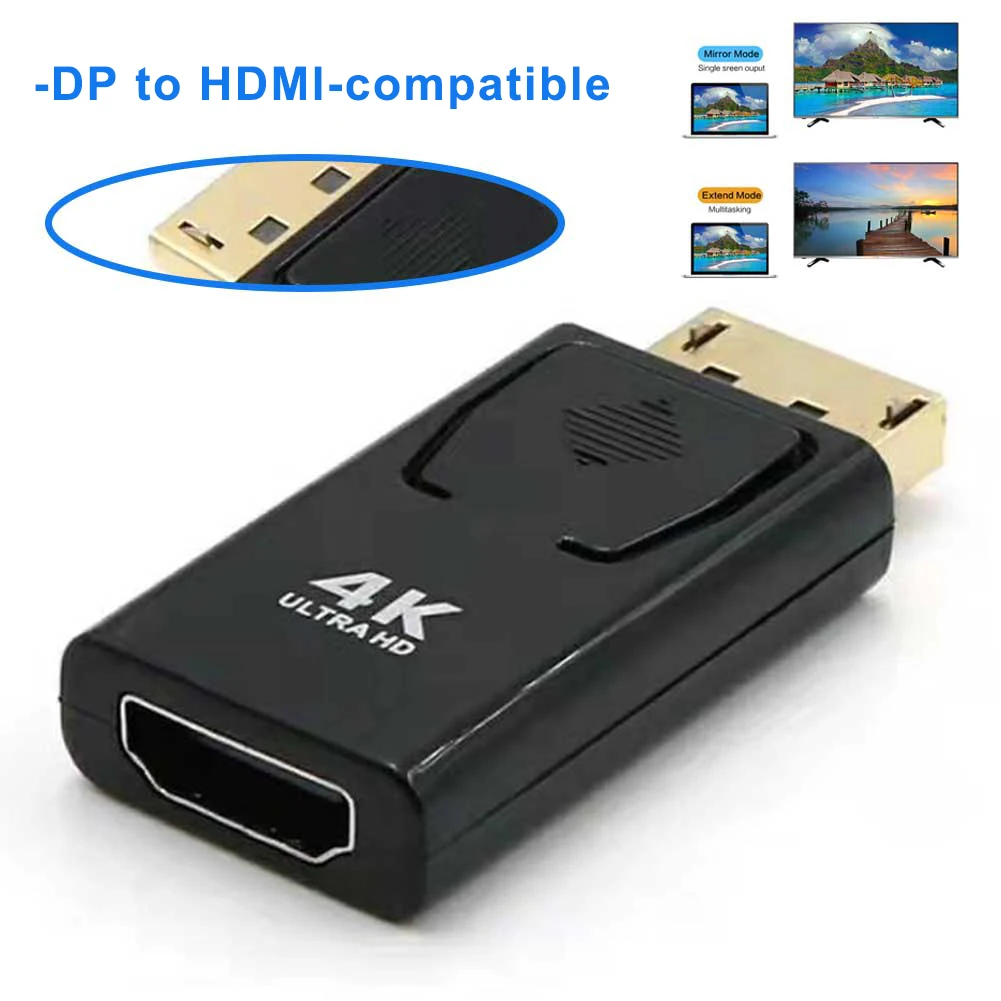 Hdmi to vga adapter Male To Female Cable Converter DP To HDMI-compatible Max 4K 60Hz Displayport For Laptop Computer PC HDTV Projector