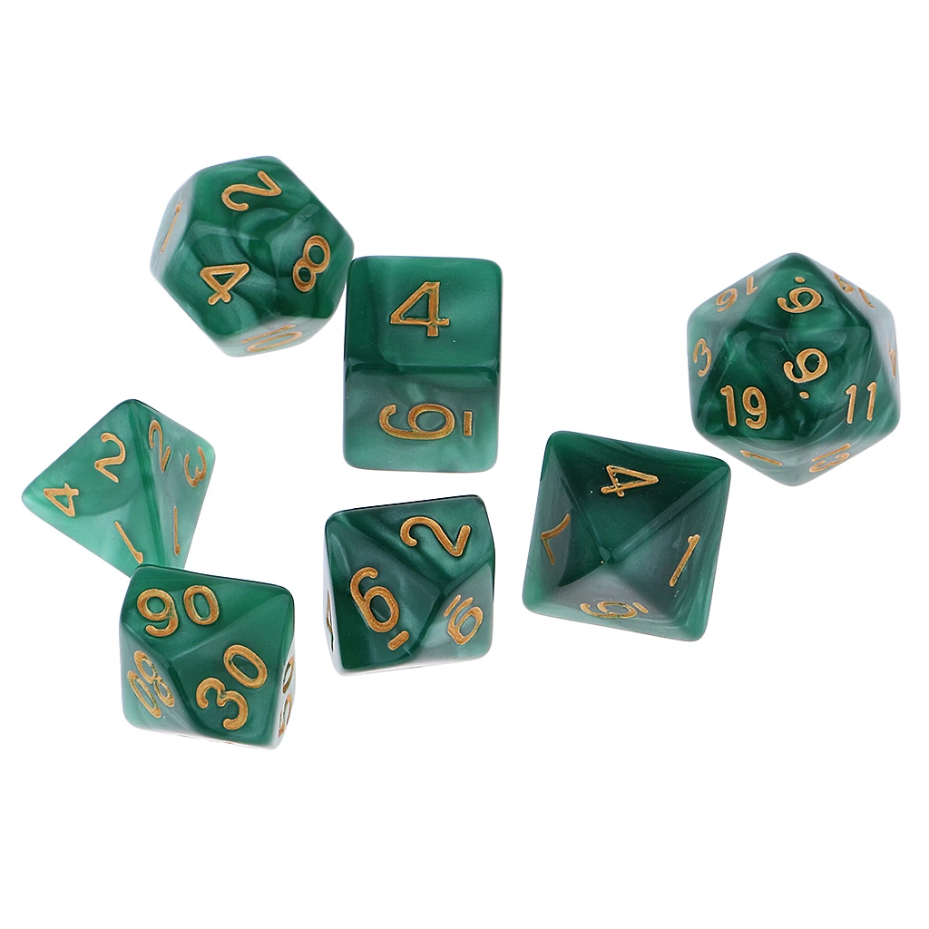 7x многогранные кости многогранные D4-D20 для вечерние настольные игры MTG DND игрушки многогранные Кубики для вечеринок