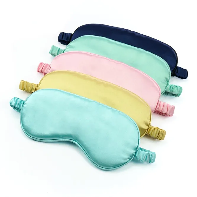 

Creative Imitate Silk Shading EyeShade Solid Color Sleeping Eye Mask Cover Eyepatch Relieve insomnia Health Care without bags